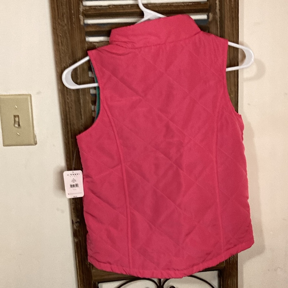 J. khaki Pink girls size XL new with tags Polo style  VEST - Picture 4 of 4